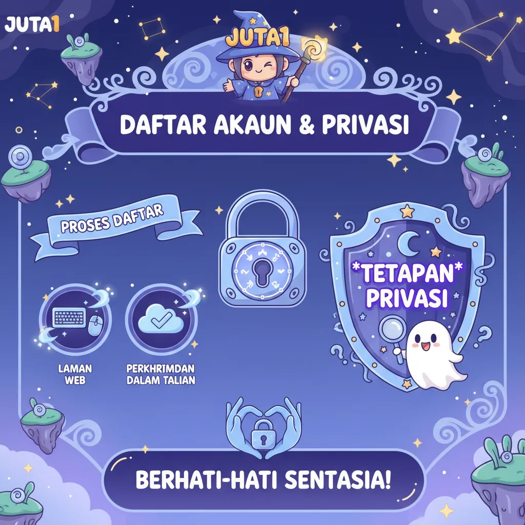 Juta1: Daftar Akaun dan Tetapan Privasi