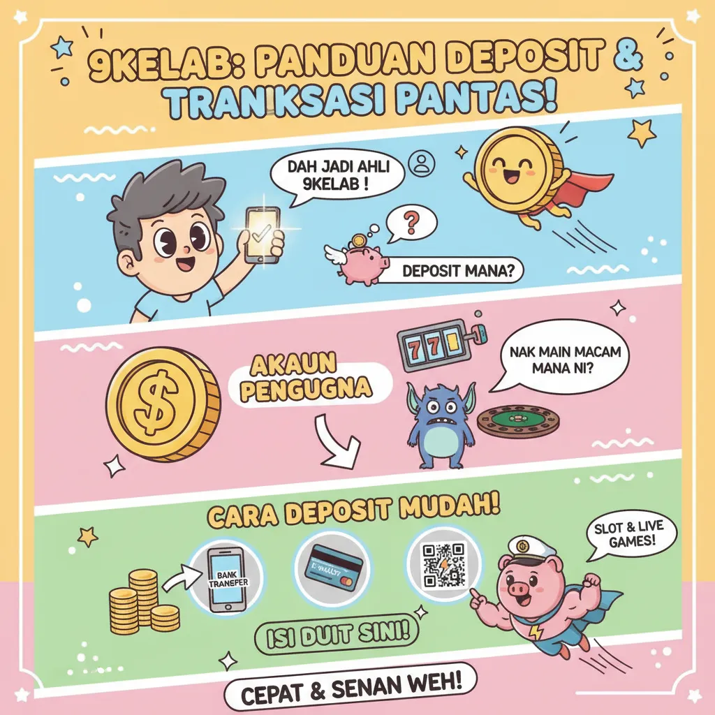 Panduan Deposit 9kelab & Transaksi Pantas