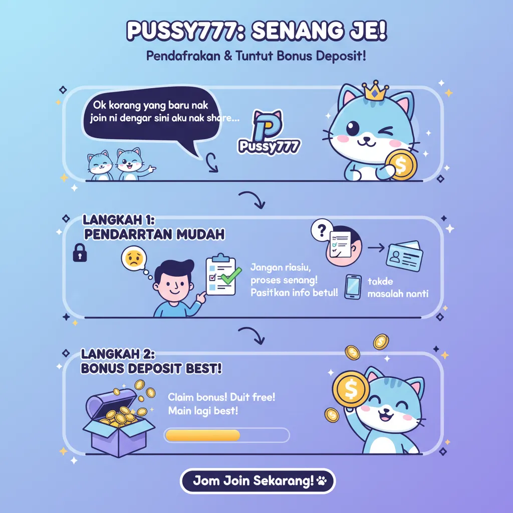 Panduan Pendaftaran Akaun pussy777 dan Bonus Deposit