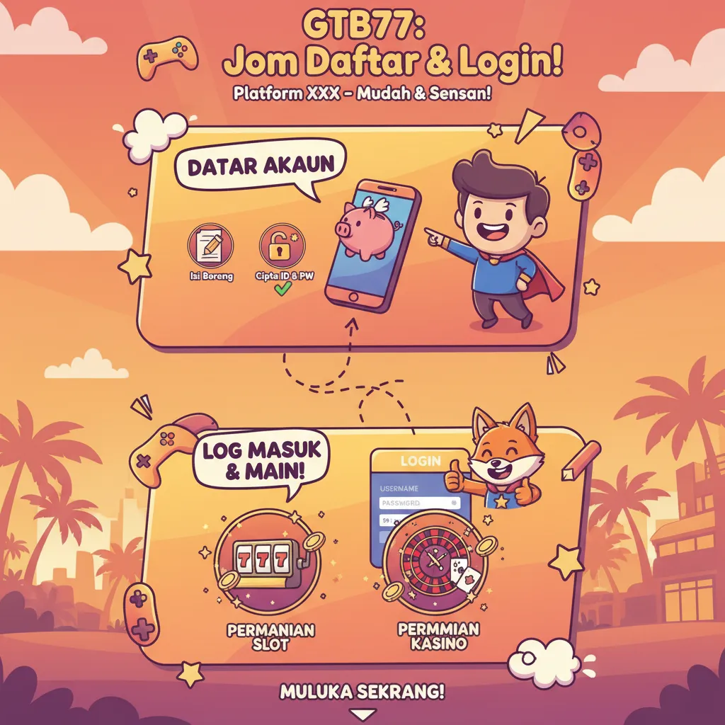 Cara GTB77 Login & Daftar Akaun Pengguna