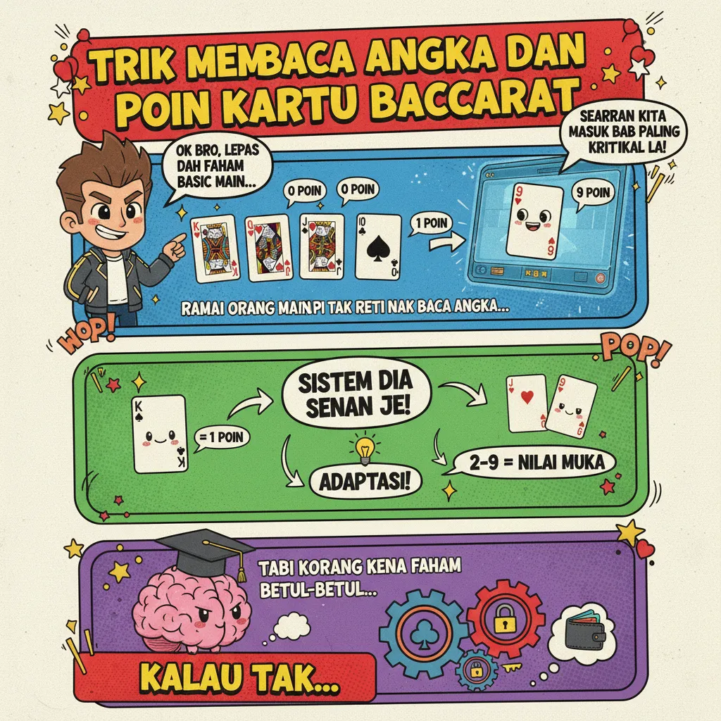 Trik membaca angka dan poin kartu Baccarat